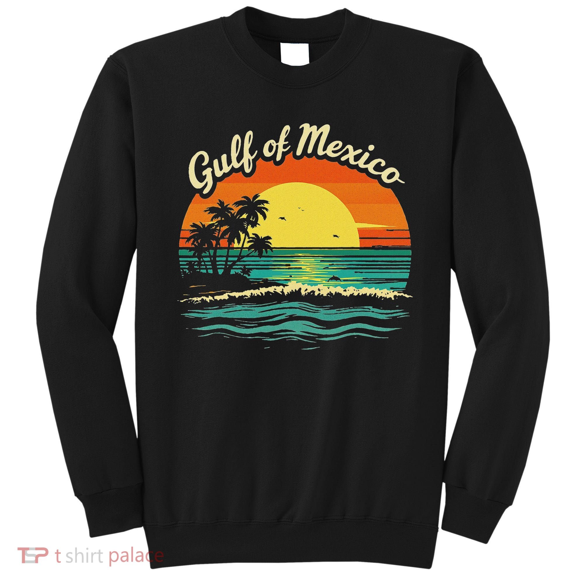 Gulf Of Mexico Beach Palms Summer Vacation Sweatshirt