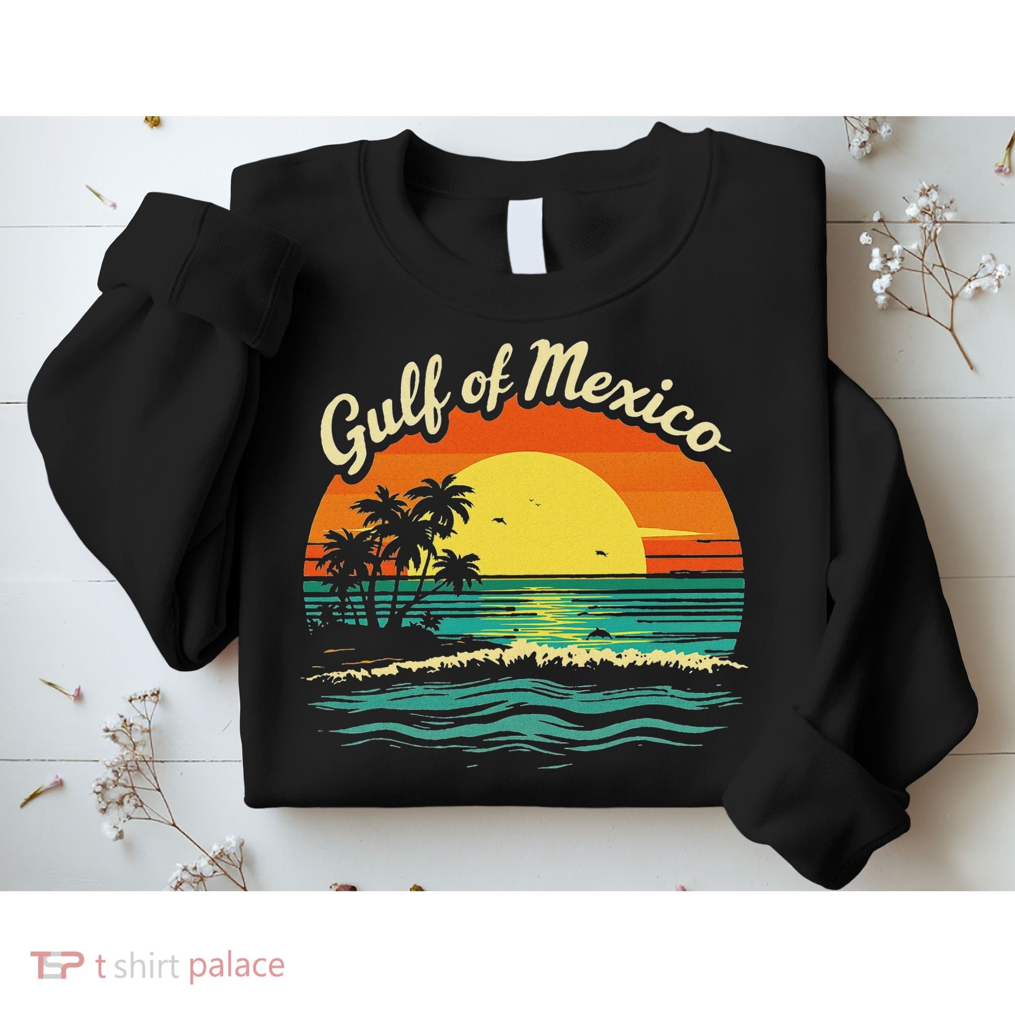 Gulf Of Mexico Beach Palms Summer Vacation Sweatshirt