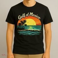 Gulf Of Mexico Beach Palms Summer Vacation T-Shirt thumb 3
