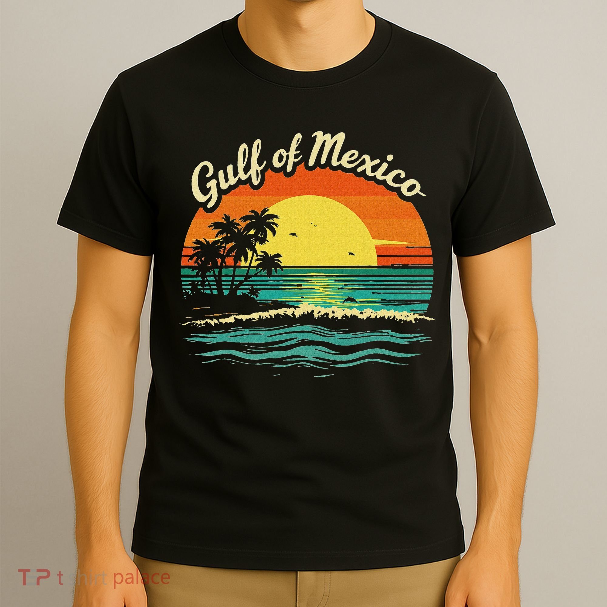 Gulf Of Mexico Beach Palms Summer Vacation T-Shirt