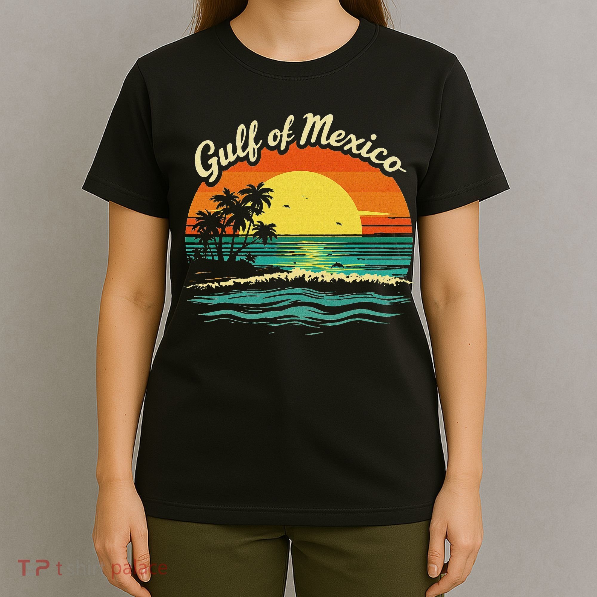Gulf Of Mexico Beach Palms Summer Vacation T-Shirt