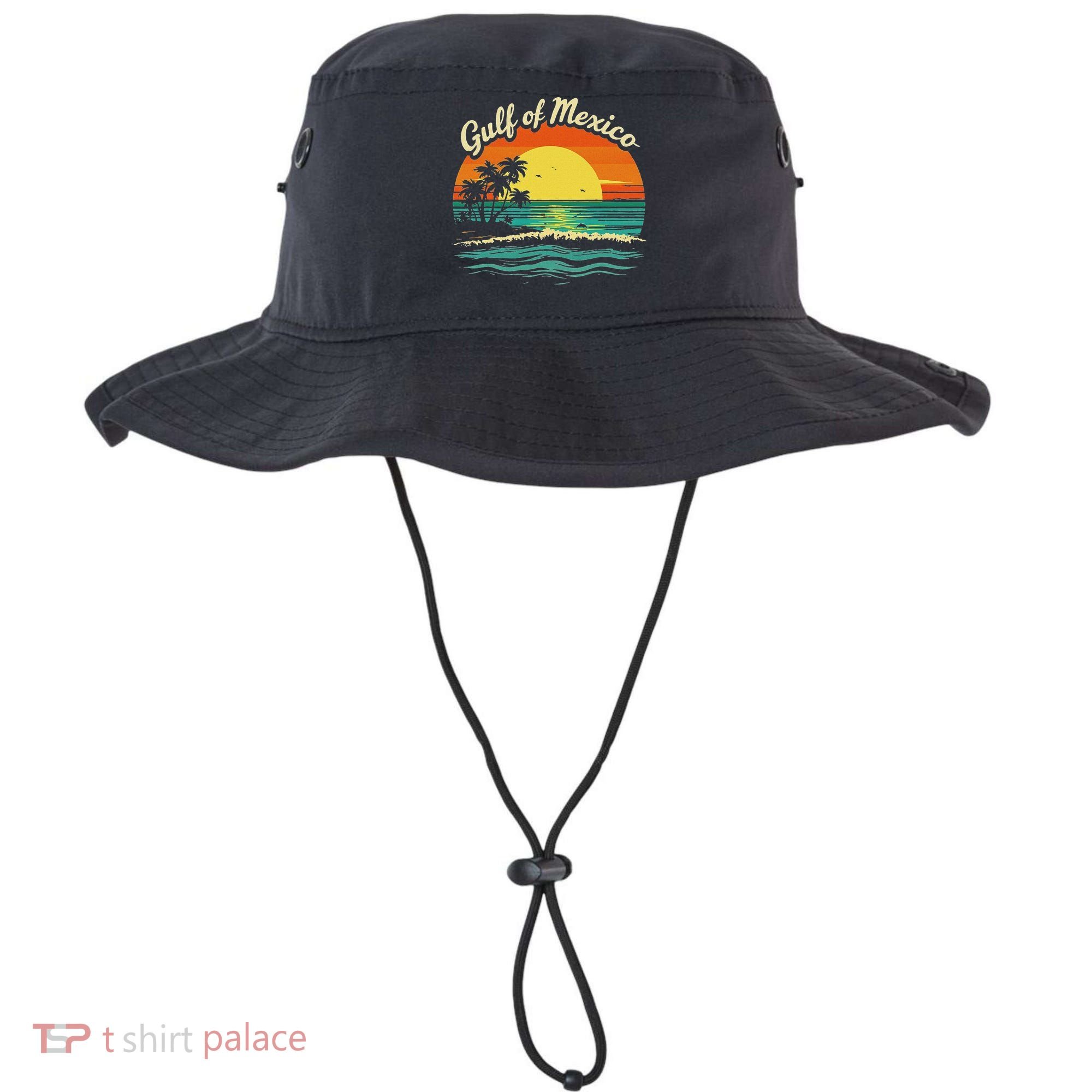 Gulf Of Mexico Beach Palms Summer Vacation Bucket Hat