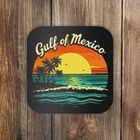 Gulf Of Mexico Beach Palms Summer Vacation Coaster thumb 0