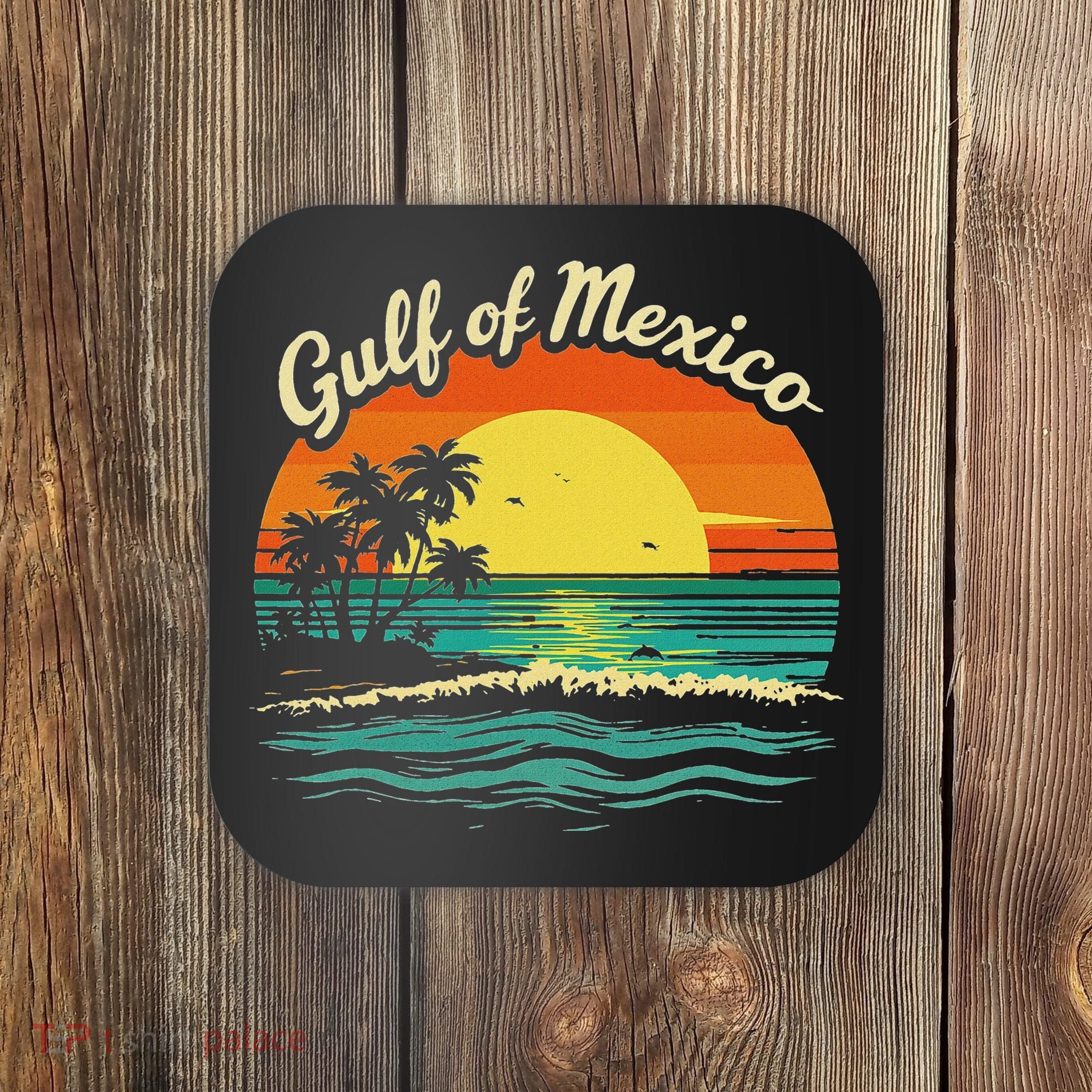 Gulf Of Mexico Beach Palms Summer Vacation Coaster
