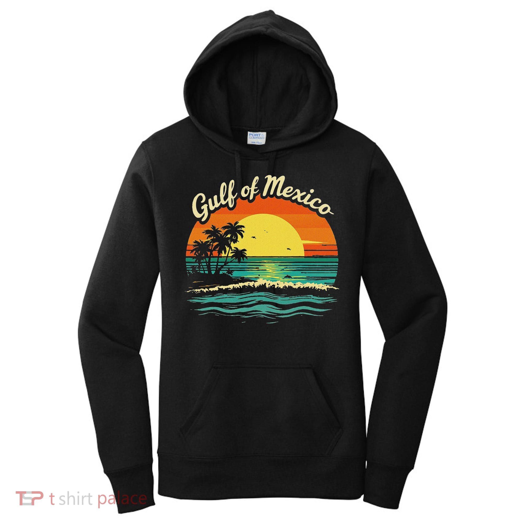Gulf Of Mexico Beach Palms Summer Vacation Women's Hoodie