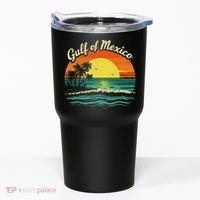 Gulf Of Mexico Beach Palms Summer Vacation Tumbler thumb 0