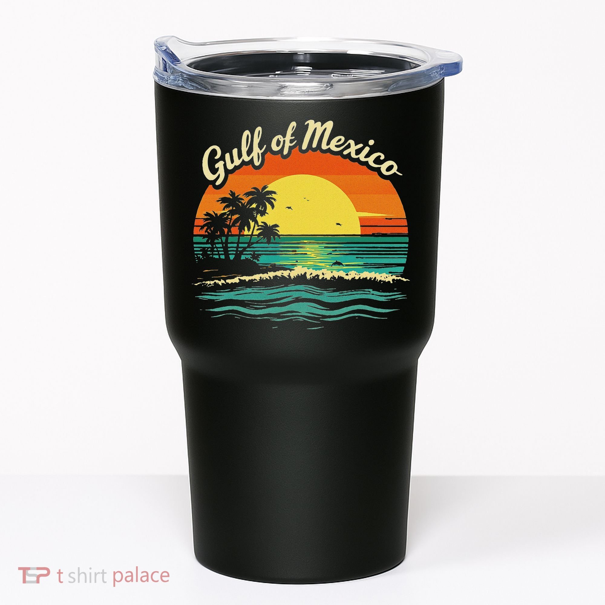 Gulf Of Mexico Beach Palms Summer Vacation Tumbler