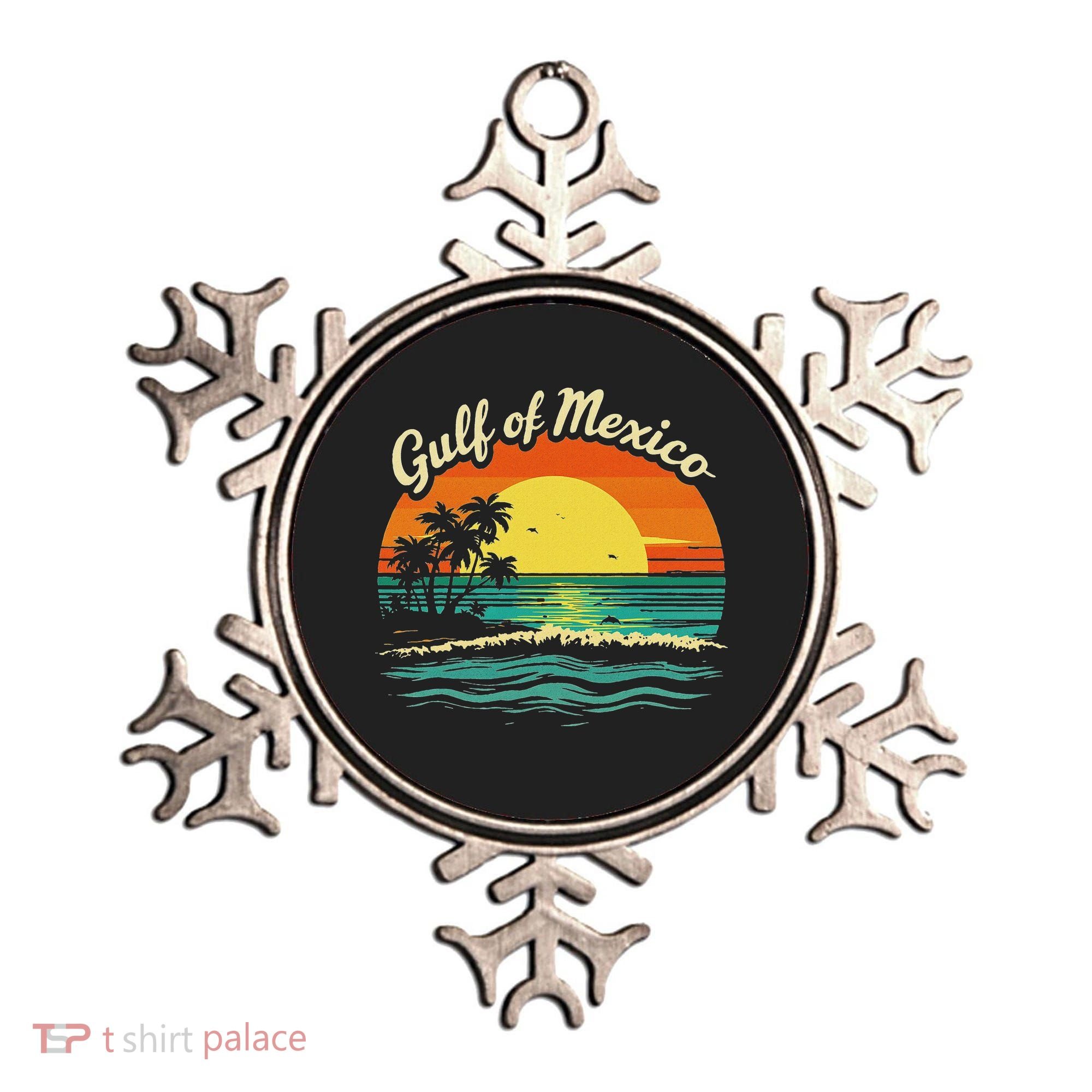 Gulf Of Mexico Beach Palms Summer Vacation Ornament
