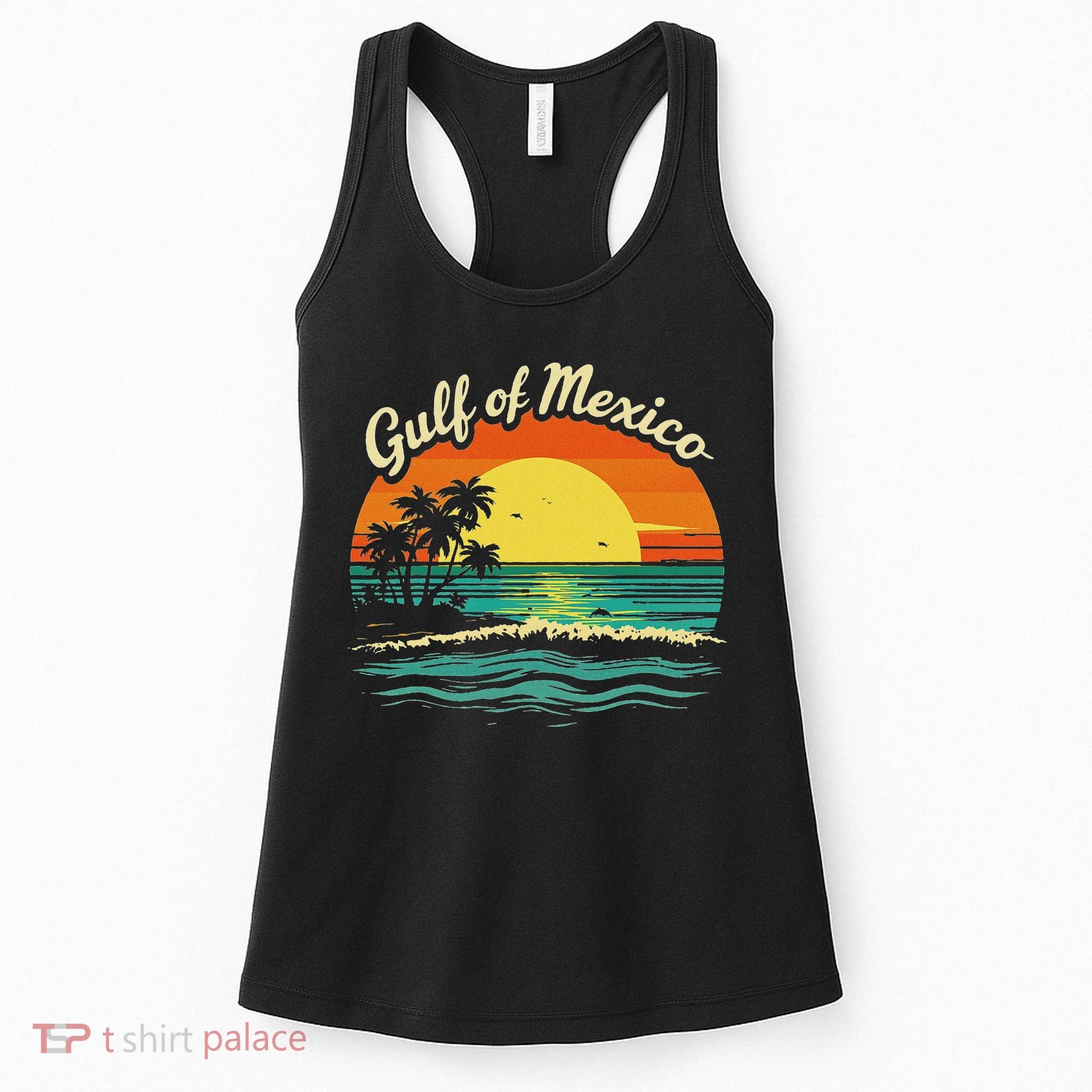Gulf Of Mexico Beach Palms Summer Vacation Women's Tank Top