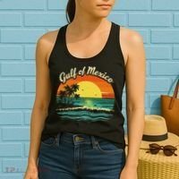 Gulf Of Mexico Beach Palms Summer Vacation Women's Tank Top thumb 2