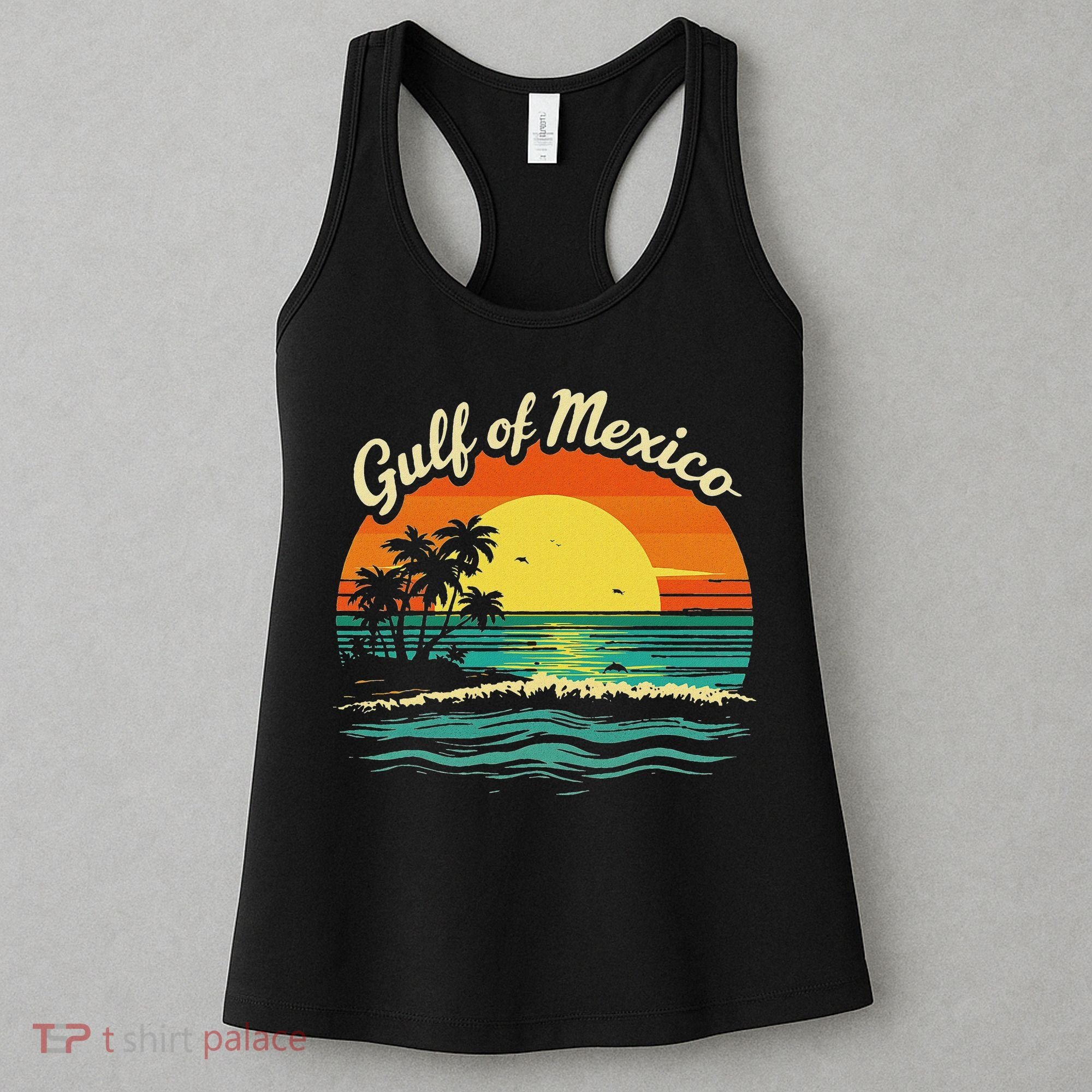 Gulf Of Mexico Beach Palms Summer Vacation Women's Tank Top