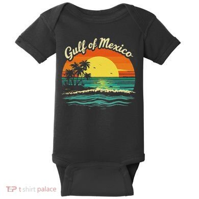 Gulf Of Mexico Beach Palms Summer Vacation Baby Bodysuit