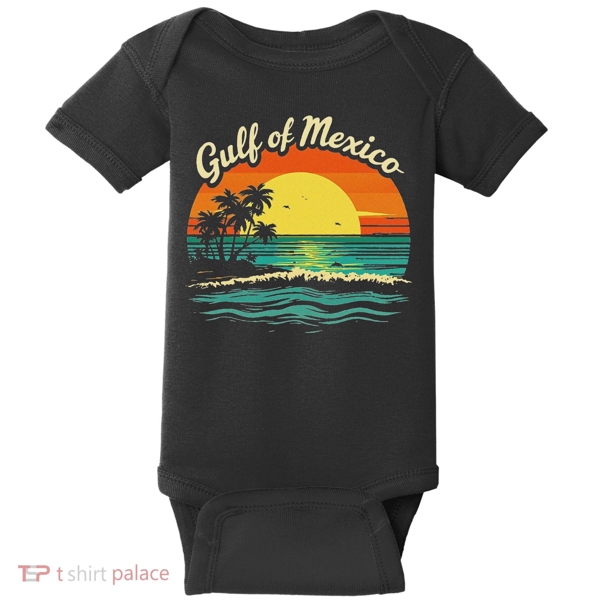 Gulf Of Mexico Beach Palms Summer Vacation Baby Bodysuit