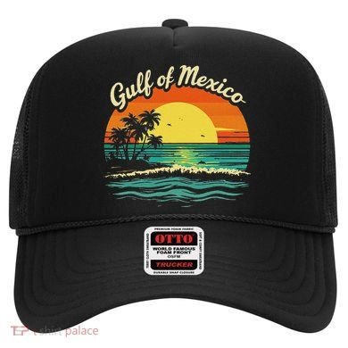 Gulf Of Mexico Beach Palms Summer Vacation Hat