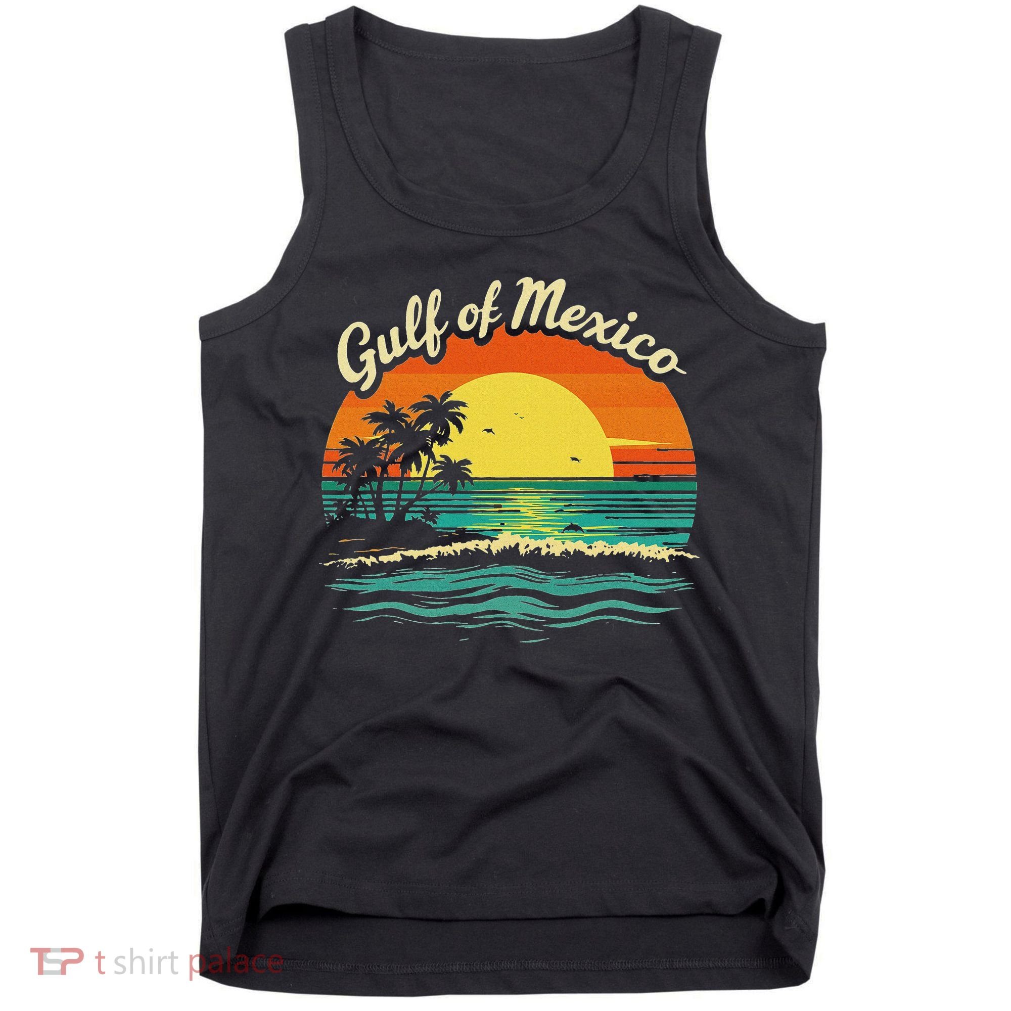 Gulf Of Mexico Beach Palms Summer Vacation Tank Top