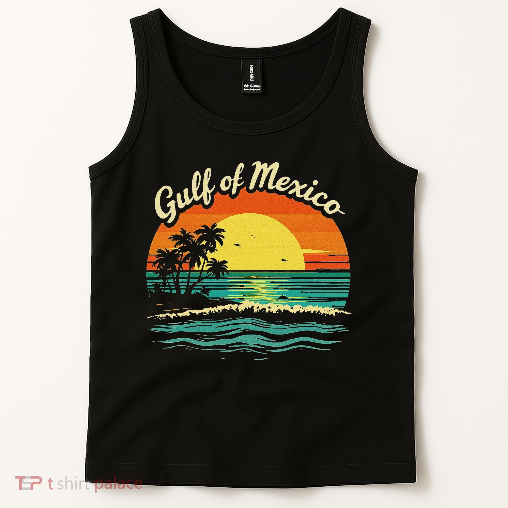 Gulf Of Mexico Beach Palms Summer Vacation Tank Top