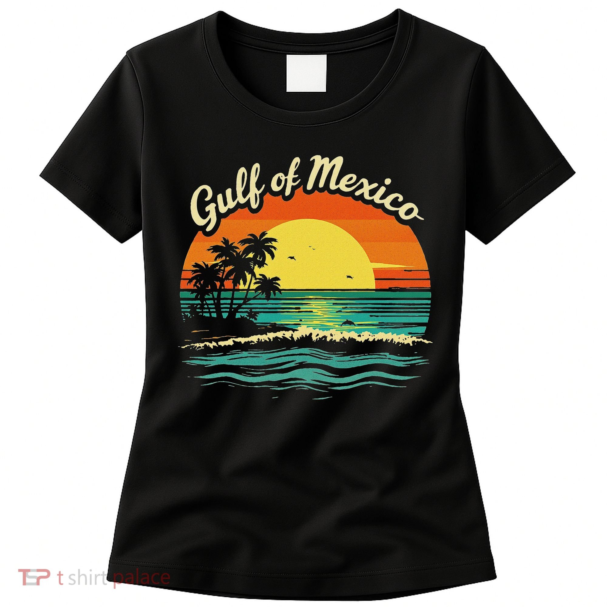 Gulf Of Mexico Beach Palms Summer Vacation Women's T-Shirt