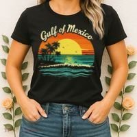 Gulf Of Mexico Beach Palms Summer Vacation Women's T-Shirt thumb 2