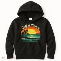 Gulf Of Mexico Beach Palms Summer Vacation Kids Hoodie thumb 0