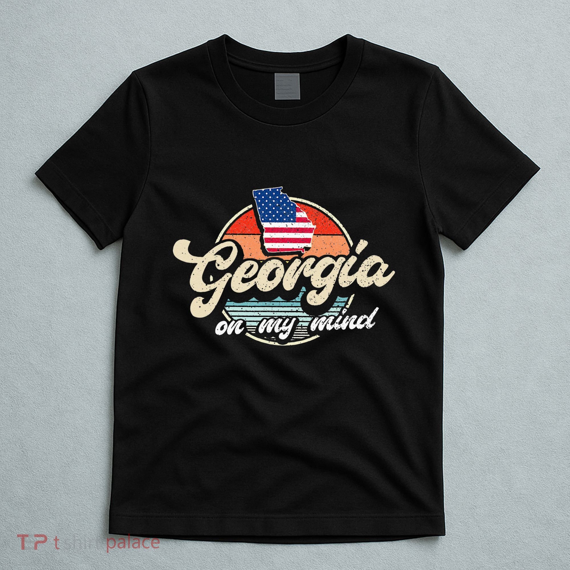 Georgia On My Mind The Peach State Retro USA Proud Georgian T-Shirt