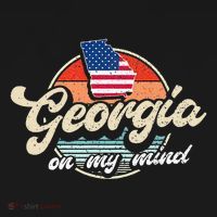 Georgia On My Mind The Peach State Retro USA Proud Georgian Women's Hoodie thumb 2