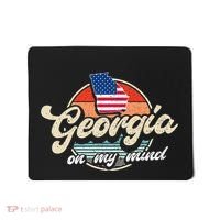 Georgia On My Mind The Peach State Retro USA Proud Georgian Mousepad thumb 0