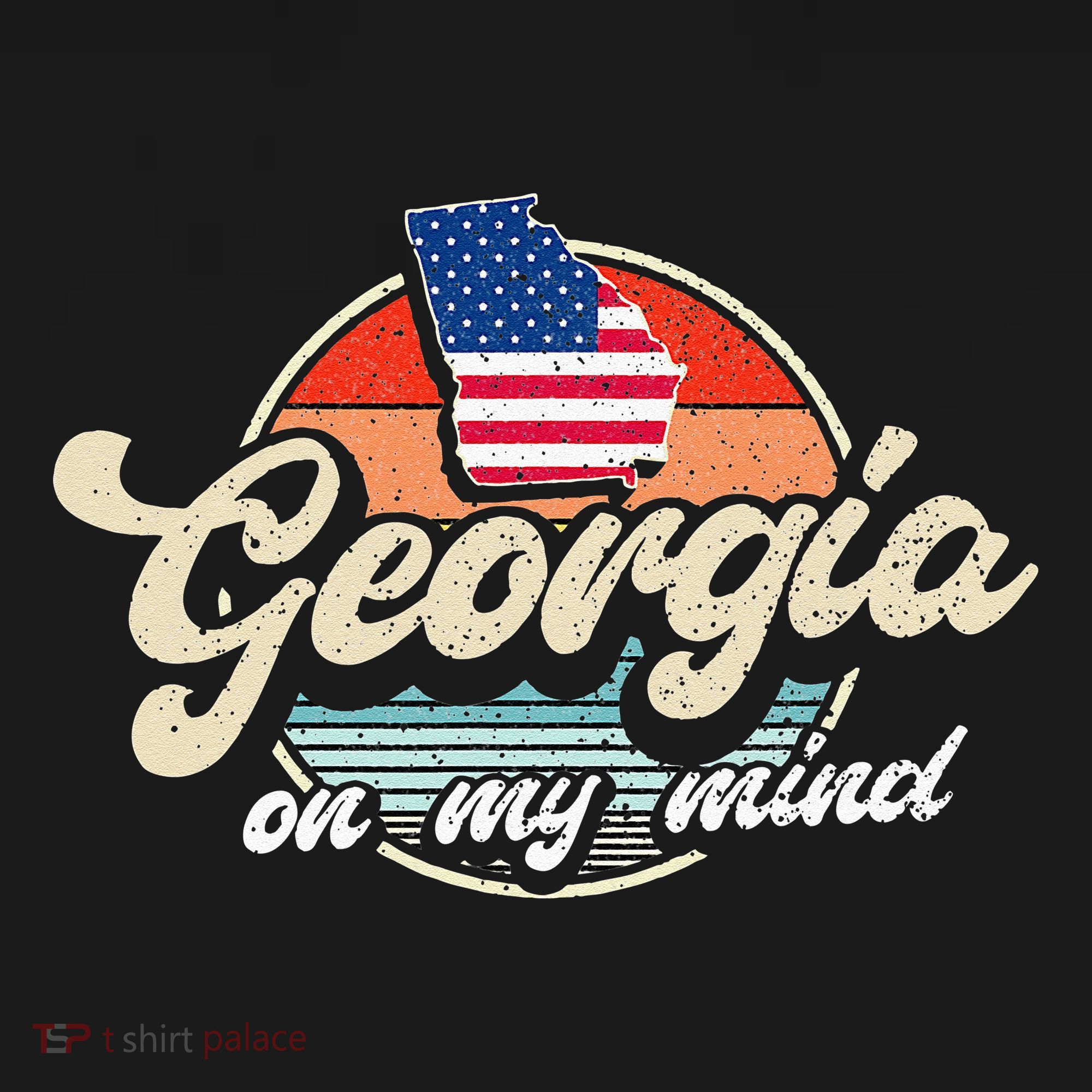 Georgia On My Mind The Peach State Retro USA Proud Georgian Mousepad