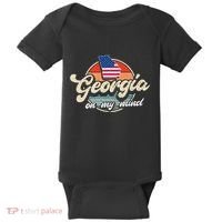 Georgia On My Mind The Peach State Retro USA Proud Georgian Baby Bodysuit thumb 0