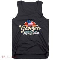 Georgia On My Mind The Peach State Retro USA Proud Georgian Tank Top thumb 0