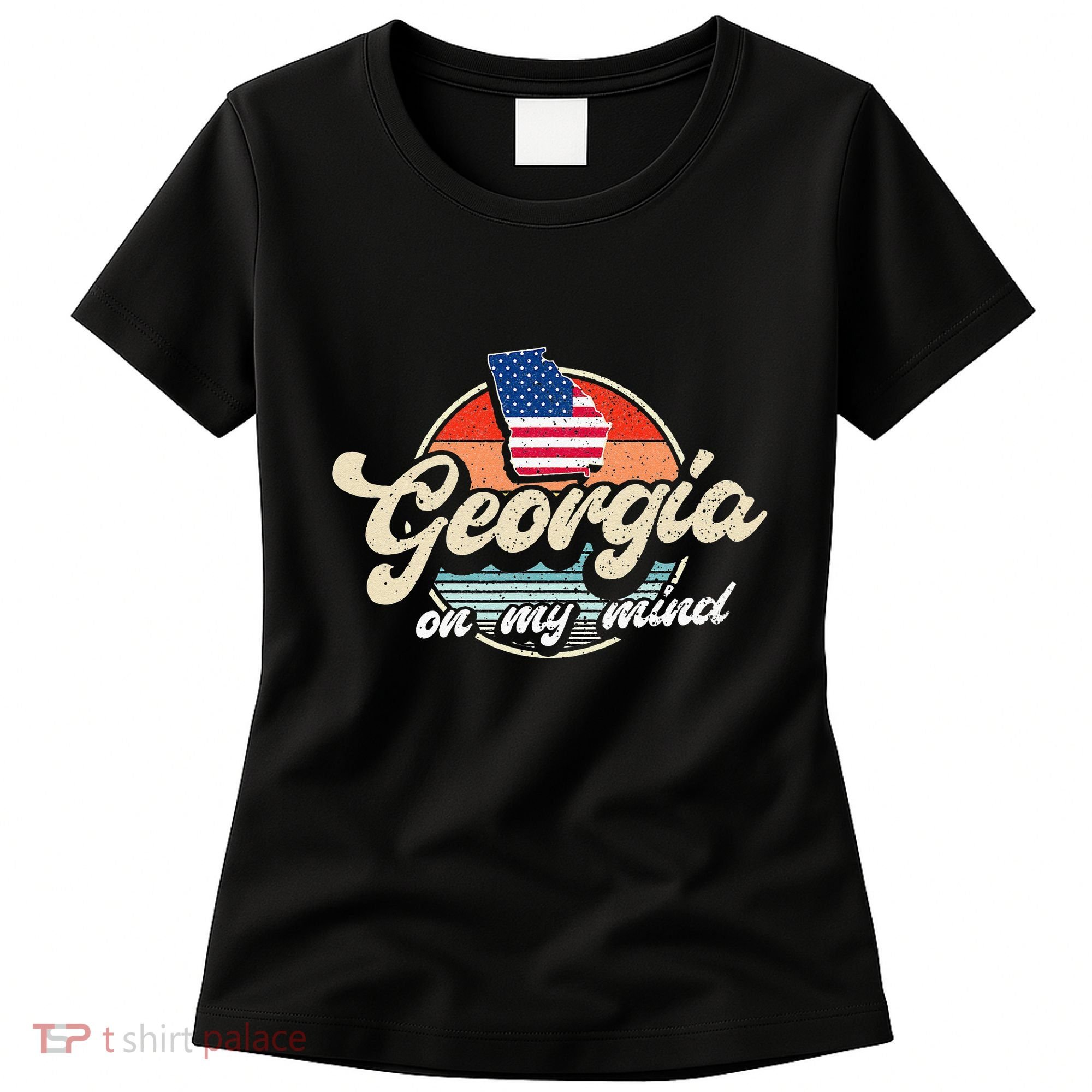 Georgia On My Mind The Peach State Retro USA Proud Georgian Women's T-Shirt