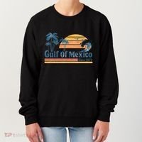 Gulf Of Mexico Beach Vibes Palm Trees Ocean Wave Retro Women's Sweatshirt thumb 0