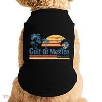 Gulf Of Mexico Beach Vibes Palm Trees Ocean Wave Retro Doggie Tank thumb 0
