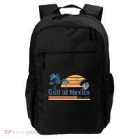 Gulf Of Mexico Beach Vibes Palm Trees Ocean Wave Retro Backpack thumb 0