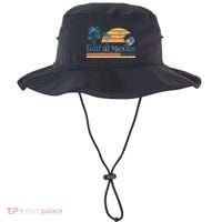 Gulf Of Mexico Beach Vibes Palm Trees Ocean Wave Retro Bucket Hat thumb 0