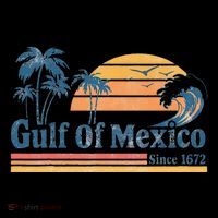Gulf Of Mexico Beach Vibes Palm Trees Ocean Wave Retro Coffee Mug thumb 5