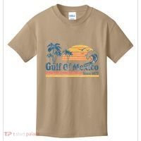 Gulf Of Mexico Beach Vibes Palm Trees Ocean Wave Retro Kids T-Shirt thumb 0