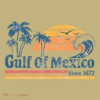 Gulf Of Mexico Beach Vibes Palm Trees Ocean Wave Retro Kids T-Shirt thumb 2