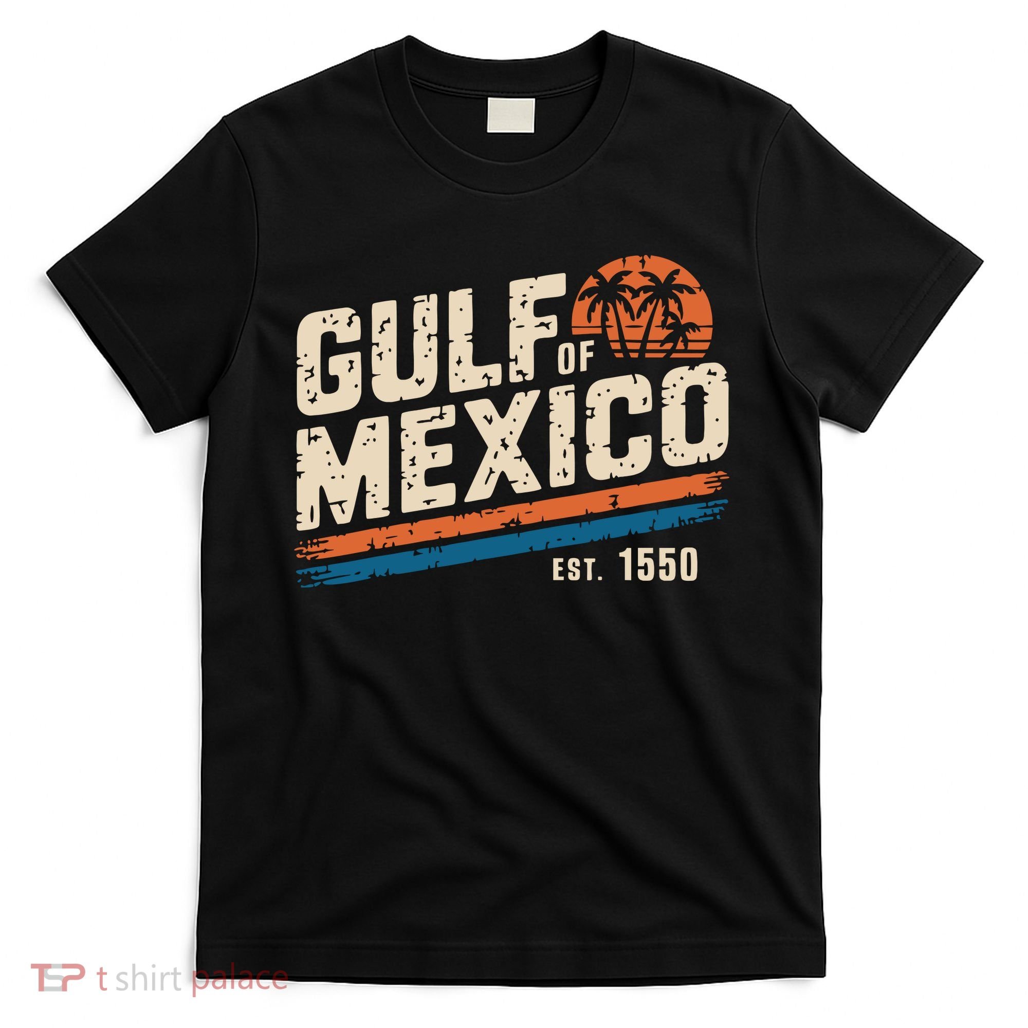 Gulf Of Mexico Est 1550 Retro Vintage Beach T-Shirt