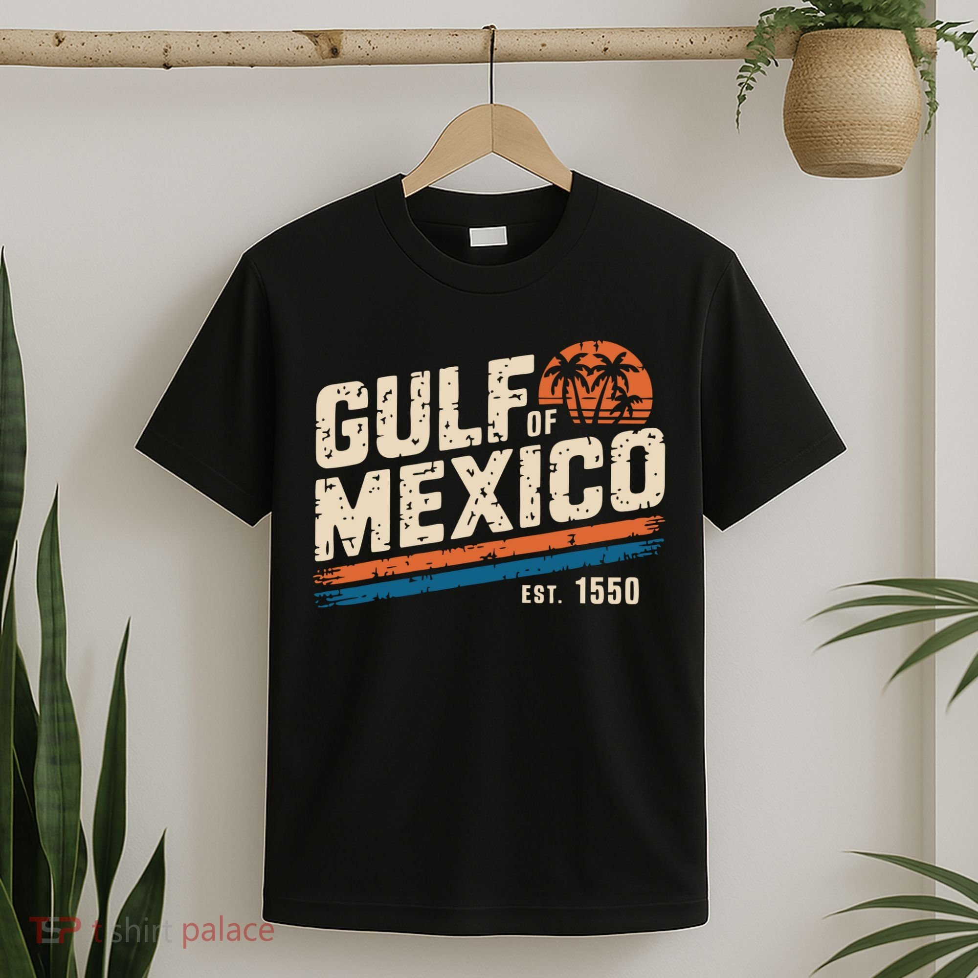 Gulf Of Mexico Est 1550 Retro Vintage Beach T-Shirt