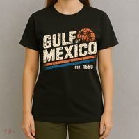 Gulf Of Mexico Est 1550 Retro Vintage Beach T-Shirt thumb 4