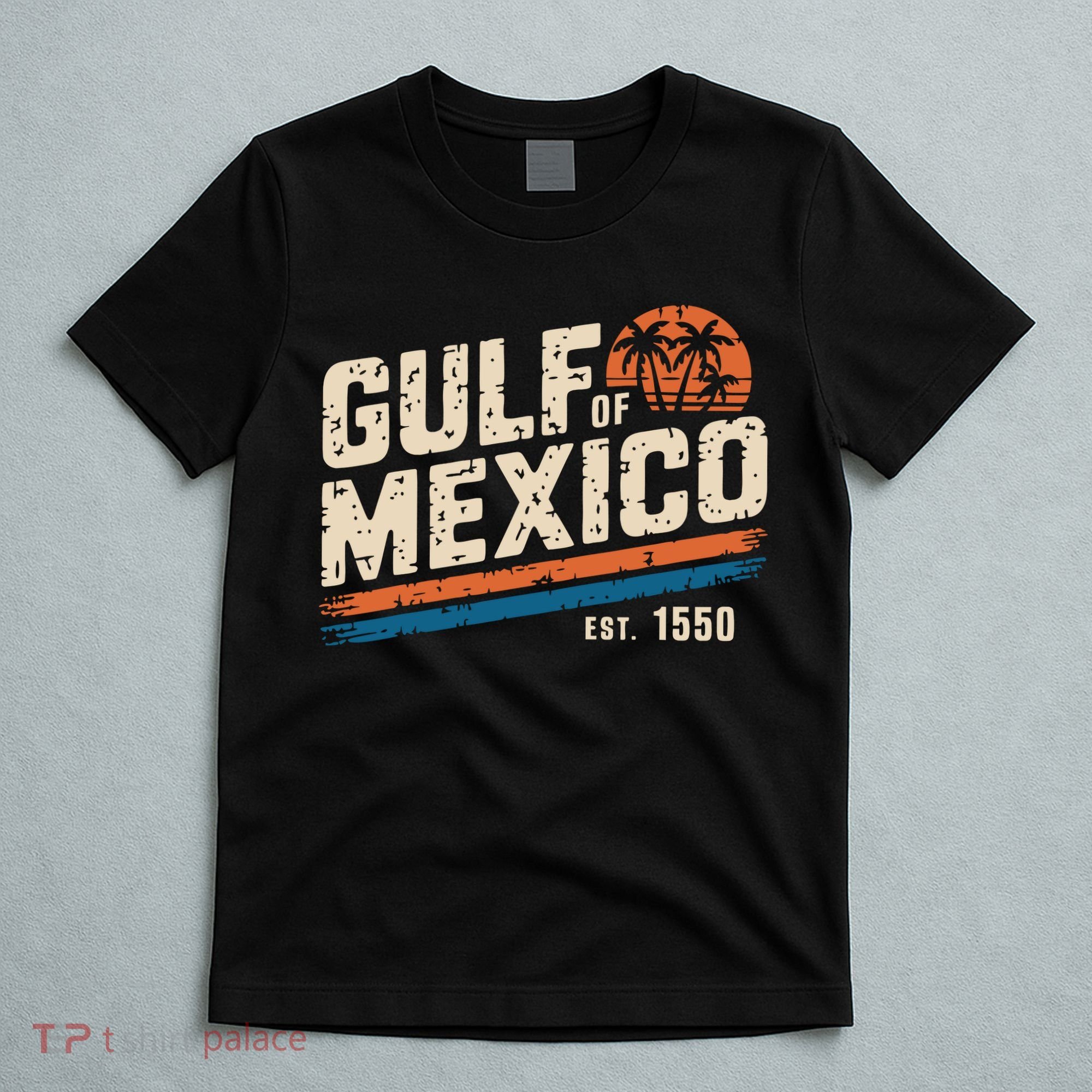 Gulf Of Mexico Est 1550 Retro Vintage Beach T-Shirt