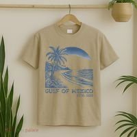 Gulf Of Mexico Est 1550 Retro Vintage Beach T-Shirt thumb 2