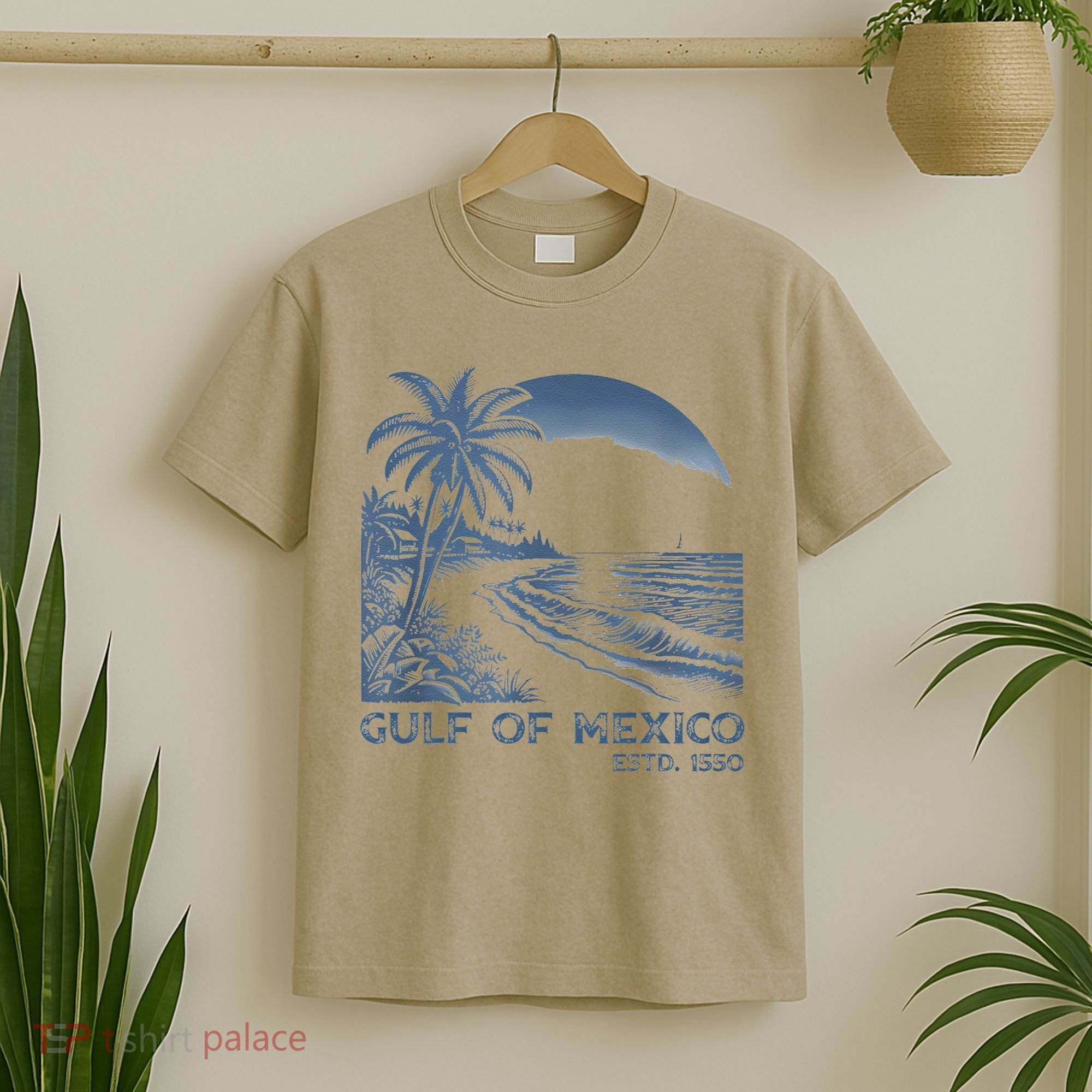Gulf Of Mexico Est 1550 Retro Vintage Beach T-Shirt