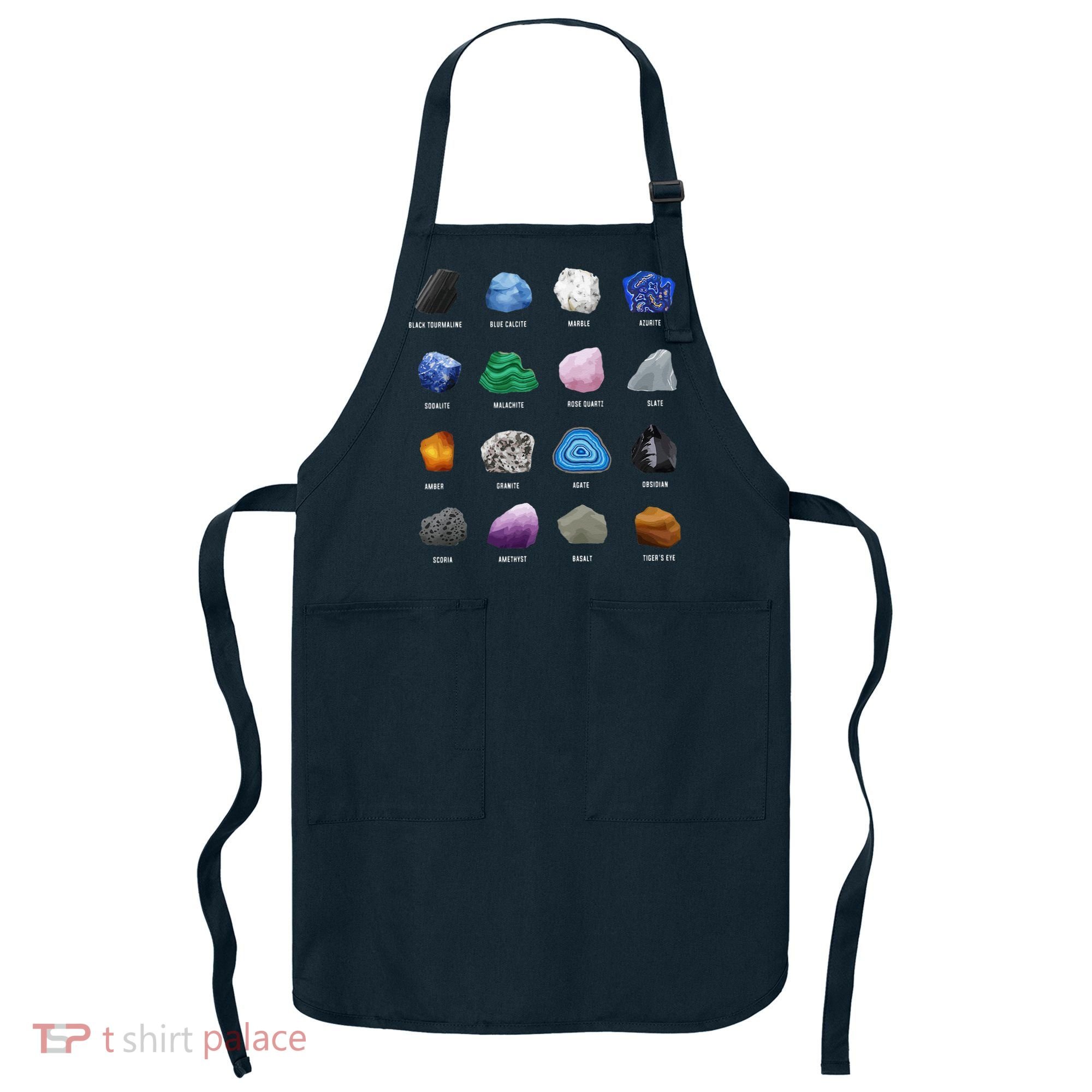Geology Ores Minerals Gems And Crystals Rock Funny Tee Apron