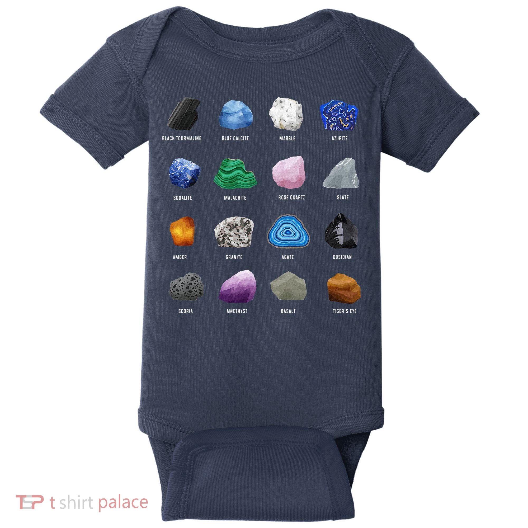Geology Ores Minerals Gems And Crystals Rock Funny Tee Baby Bodysuit