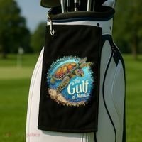 Gulf Of Mexico Turtle Golf Towel thumb 2