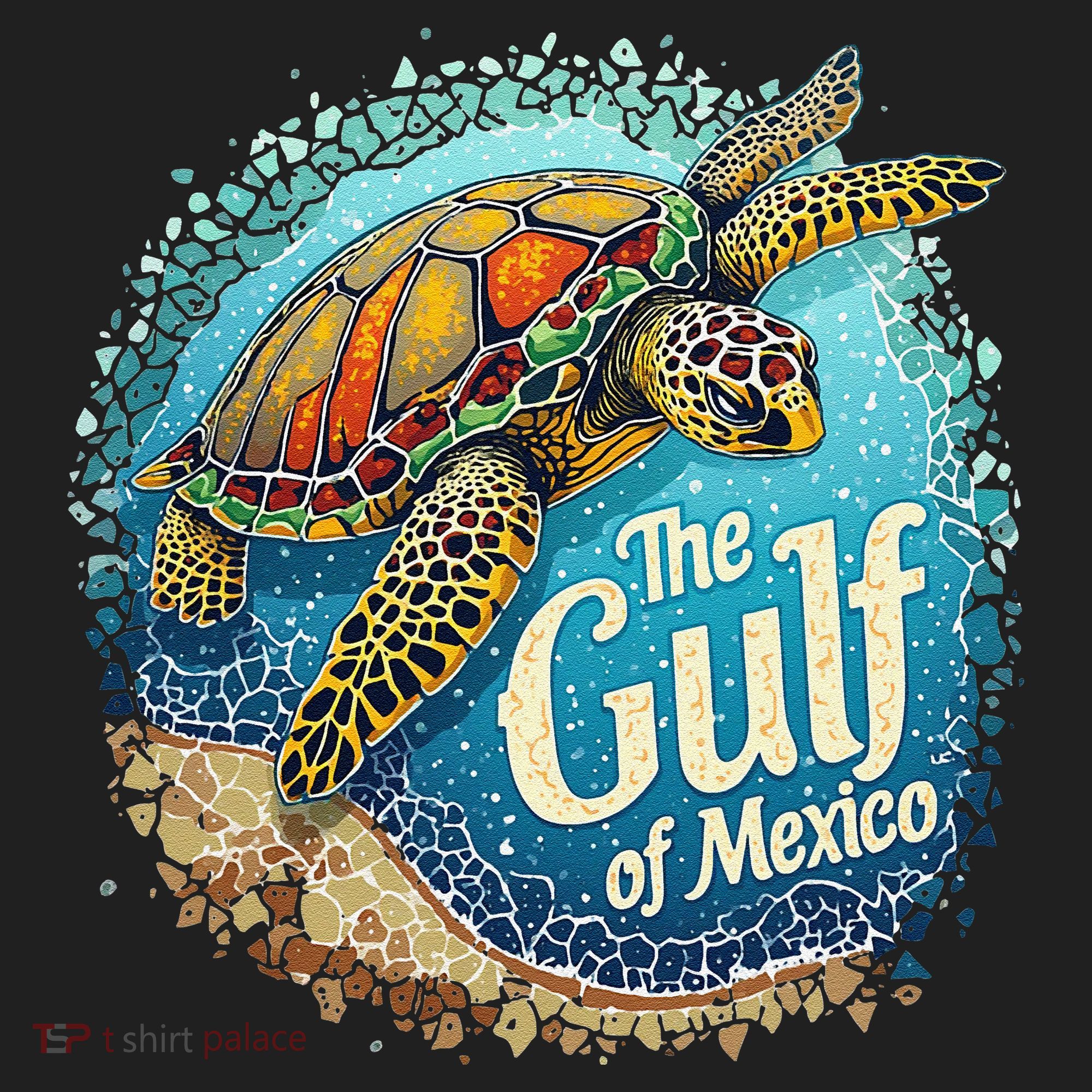 Gulf Of Mexico Turtle Golf Towel