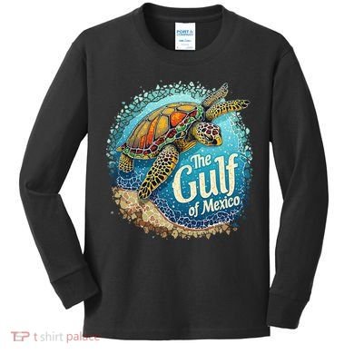 Gulf Of Mexico Turtle Kids Long Sleeve Shirt