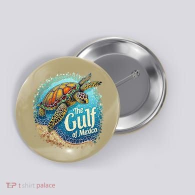 Gulf Of Mexico Turtle Button