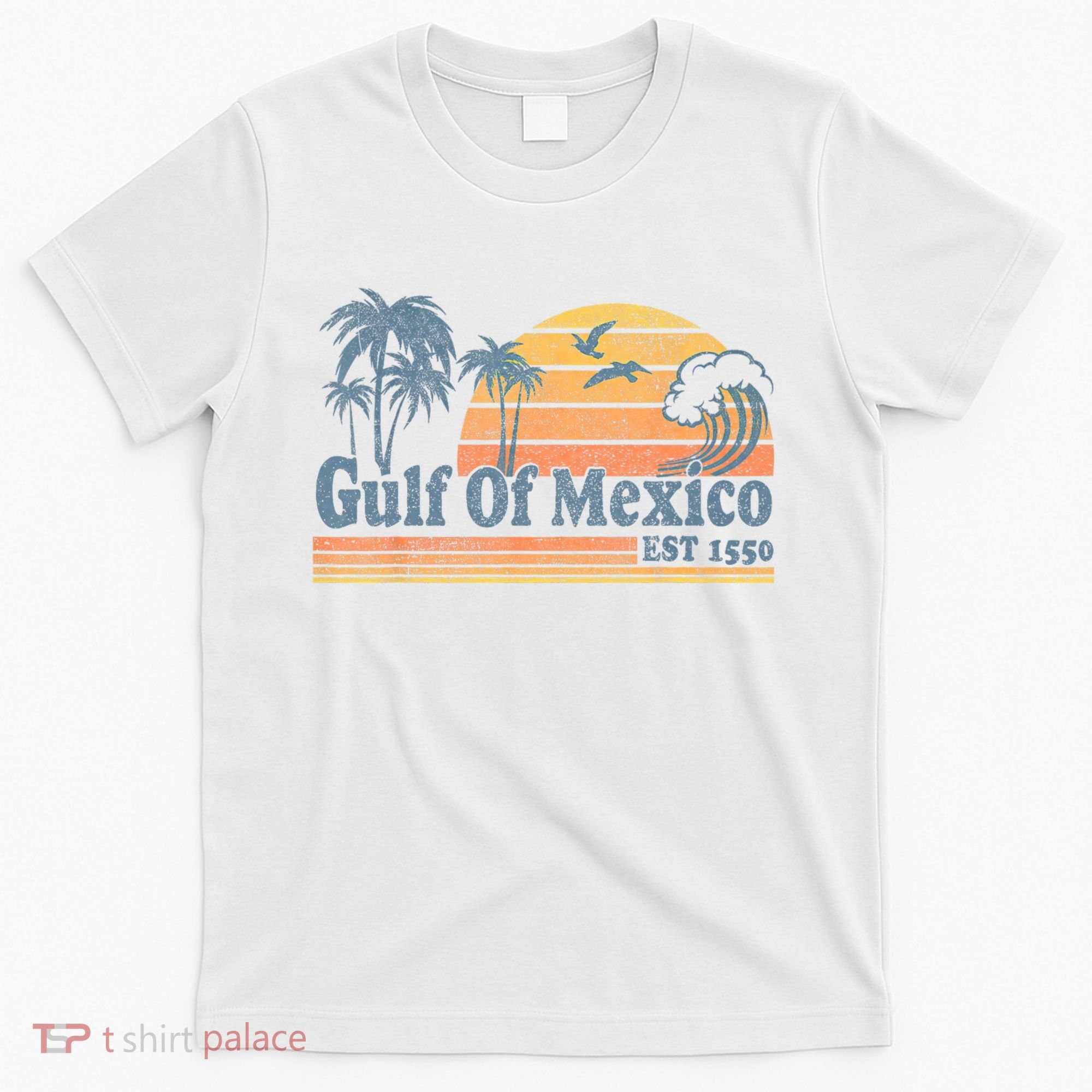 Gulf Of Mexico Est 1550 Retro Vintage Beach Gulf Of Mexico T-Shirt